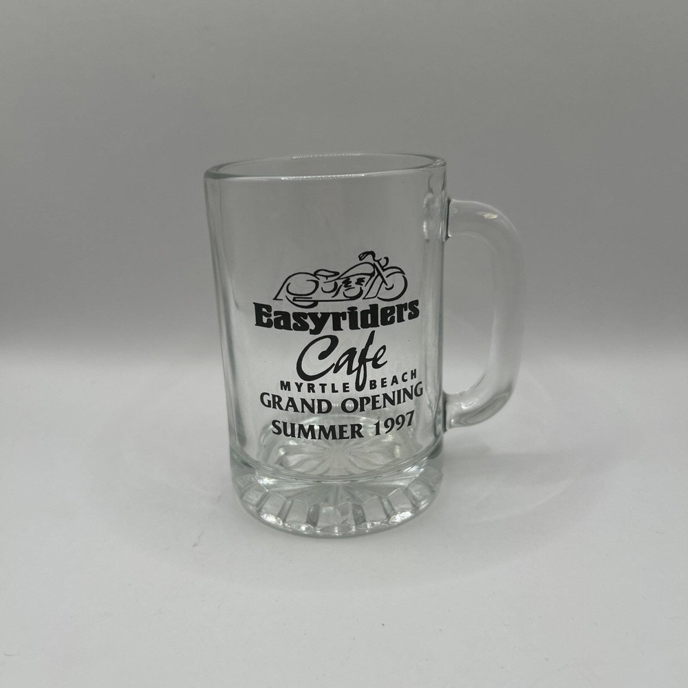 Vintage Easy Rider Café 1997 Grand Opening Mug, 4 3/8 Tall, Myrtle Beach, Clean.